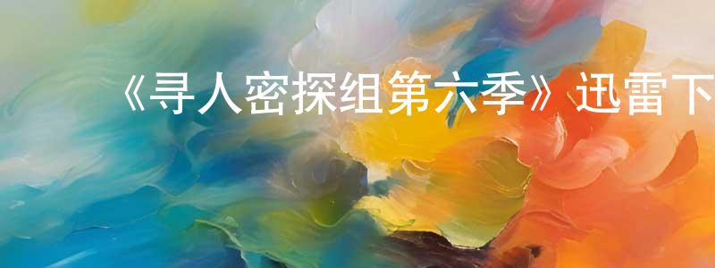 ﻿毕伟伟的个人主页,﻿《寻人密探组第六季》迅雷下载/在线观看-犯罪历史-美剧天堂
